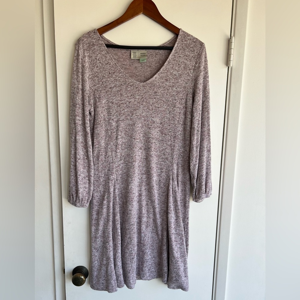 Anthropologie Pink Hacci Mini Dress Comfy Pink Pullover Tunic Size S